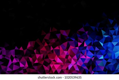 Dark Blue, Yellow vector abstract polygonal template. Creative geometric illustration in Origami style with gradient. The polygonal design can be used for your web site.
