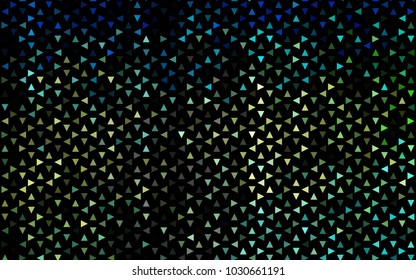 Dark Blue, Yellow vector abstract colorful background, which consist of triangles. Pattern with colored triangles on white background.