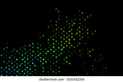 Dark Blue, Yellow vector abstract colorful background, which consist of triangles. Pattern with colored triangles on white background.