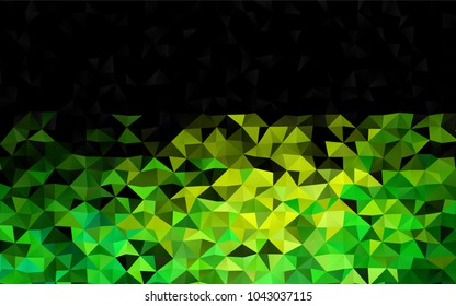 Dark Blue, Yellow vector abstract mosaic pattern. Creative illustration in halftone style with gradient. The template can be used as a background for cell phones.