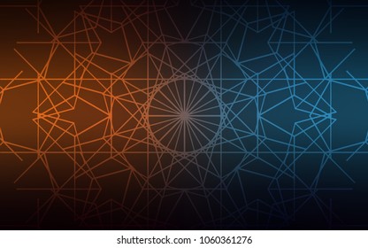 Dark Blue, Yellow vector abstract doodle pattern. Sketchy doodles drawn by child on blurred background. Brand-new design for your business.