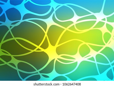 Dark Blue, Yellow vector abstract doodle template. Sketchy hand drawn doodles on blurred background. The template can be used as a background for cell phones.