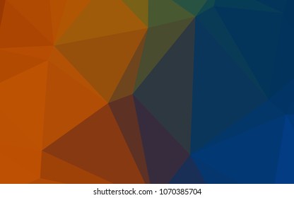 Dark Blue, Yellow vector abstract polygonal background. Modern geometrical abstract illustration with gradient. A completely new template for your business design.