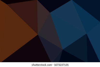 Dark Blue, Yellow vector abstract textured polygonal background. Blurry triangle design. Pattern can be used for background.