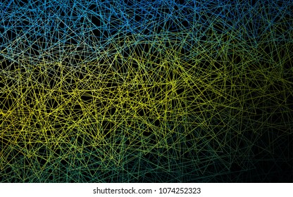 Dark Blue, Yellow vector abstract colorful background, which consist of triangles. Pattern with colored triangles on white background.