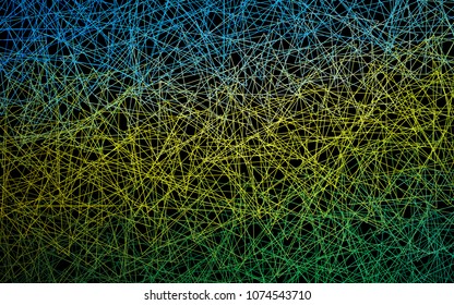 Dark Blue, Yellow vector abstract colorful background, which consist of triangles. Pattern with colored triangles on white background.