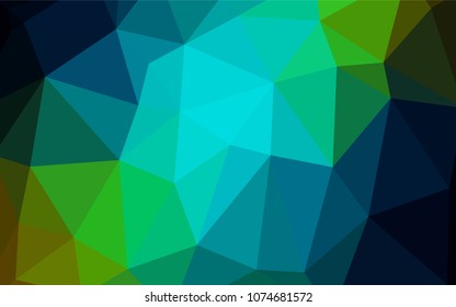 Dark Blue, Yellow vector abstract polygonal background. Shining polygonal illustration, which consist of triangles. A completely new template for your business design.