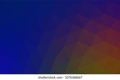 Dark Blue, Yellow vector abstract polygonal pattern. Creative illustration in halftone style with gradient. The template for cell phone's backgrounds.