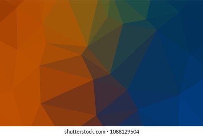 Dark Blue, Yellow vector abstract mosaic pattern. A completely new color illustration in a  polygonal style. That new template can be used for your brand book.