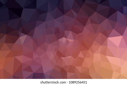 Dark Blue, Yellow vector abstract polygonal template. Glitter abstract illustration with an elegant triangles. Brand new design for your business.
