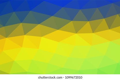 Dark Blue, Yellow vector abstract mosaic background. An elegant bright illustration with gradient. A completely new design for your business.