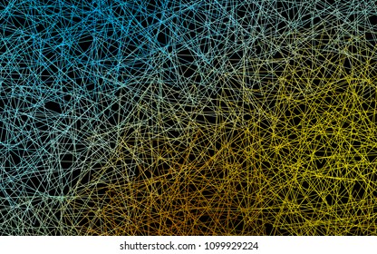 Dark Blue, Yellow vector abstract colorful background, which consist of triangles. Pattern with colored triangles on white background.
