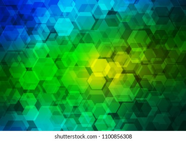 Dark Blue, Yellow vector abstract mosaic background. Colorful illustration in abstract style with gradient. The polygonal design can be used for your web site.