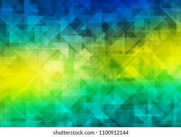 Dark Blue, Yellow vector abstract mosaic abstract mosaic. A sample with polygonal shapes. The completely new template can be used for your brand book.