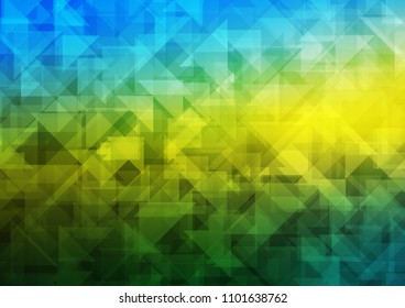 Dark Blue, Yellow vector abstract polygonal abstract polygonal. Creative geometric illustration in Origami style with gradient. The completely new template can be used for your brand book.