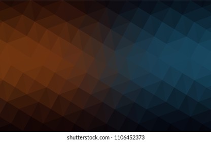 Dark Blue, Yellow vector abstract mosaic backdrop. Colorful abstract illustration with triangles. New template for your brand book.