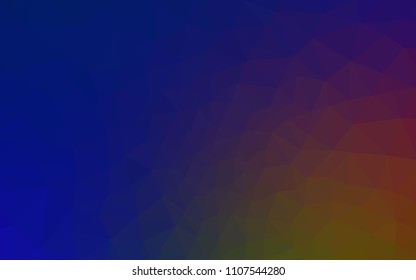 Dark Blue, Yellow vector abstract polygonal background. Colorful abstract illustration with triangles. Best triangular design for your business.