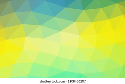 Dark Blue, Yellow vector abstract mosaic template. A sample with polygonal shapes. A new texture for your design.