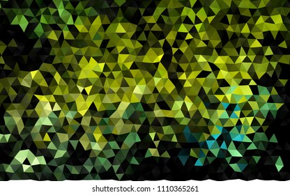 Dark Blue, Yellow vector abstract polygonal template. Shining colored illustration in a Brand new style. Brand new style for your business design.