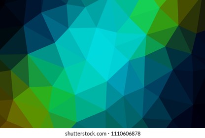 Dark Blue, Yellow vector abstract polygonal background. Colorful illustration in abstract style with triangles. Template for cell phone's backgrounds.