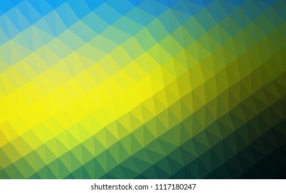 Dark Blue, Yellow vector abstract polygonal texture. Glitter abstract illustration with an elegant design. The completely new template can be used for your brand book.