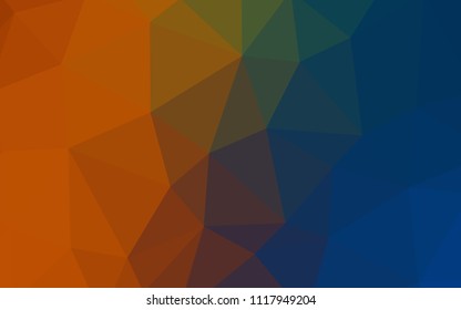 Dark Blue, Yellow vector abstract polygonal background. Colorful illustration in abstract style with triangles. Textured pattern for your backgrounds.