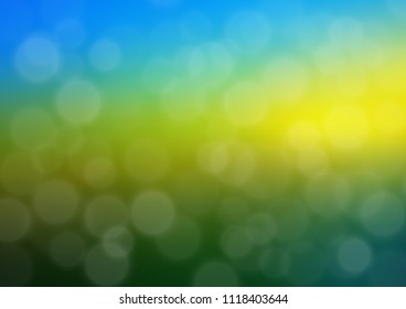 Dark Blue, Yellow vector abstract bokeh pattern. Modern geometrical abstract illustration with gradient. The elegant pattern for brand book.