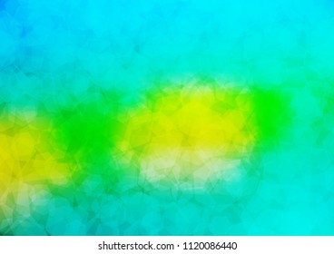Dark Blue, Yellow vector abstract polygonal pattern. A sample with polygonal shapes. The template can be used as a background for cell phones.