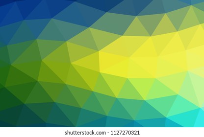 Dark Blue, Yellow vector abstract polygonal abstract polygonal. Glitter abstract illustration with an elegant design. The textured pattern can be used for background.