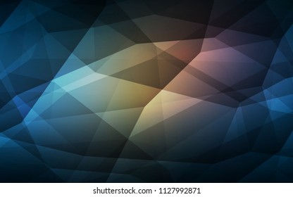 Dark Blue, Yellow vector abstract mosaic pattern. A completely new color illustration in a polygonal style. A completely new design for your leaflet.