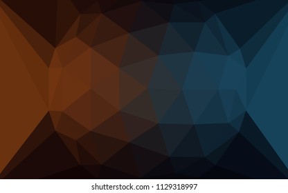 Dark Blue, Yellow vector abstract mosaic backdrop with a diamond. Illustration in halftone style with triangles. Template for cell phone's backgrounds.