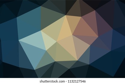Dark Blue, Yellow vector abstract polygonal background. Colorful abstract illustration with triangles. Template for cell phone's backgrounds.
