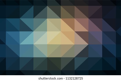 Dark Blue, Yellow vector abstract mosaic pattern. A sample with polygonal shapes. Textured pattern for your backgrounds.