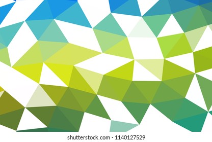 Dark Blue, Yellow vector abstract polygonal abstract polygonal. Creative illustration in halftone style with gradient. The completely new template can be used for your brand book.