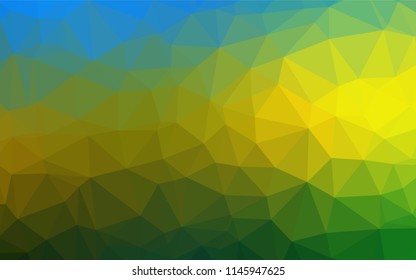 Dark Blue, Yellow vector abstract mosaic backdrop. A vague abstract illustration with gradient. The textured pattern can be used for background.