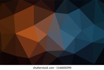 Dark Blue, Yellow vector abstract mosaic pattern. Polygonal abstract illustration with gradient. Textured pattern for your backgrounds.