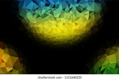 Dark Blue, Yellow vector abstract mosaic background. Modern geometrical abstract illustration with gradient. The textured pattern can be used for background.