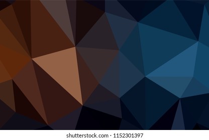 Dark Blue, Yellow vector abstract polygonal pattern. Shining polygonal illustration, which consist of triangles. Completely new template for your banner.