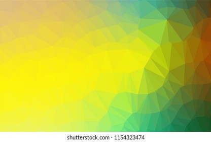 Dark Blue, Yellow vector abstract mosaic pattern. Creative geometric illustration in Origami style with gradient. The template can be used as a background for cell phones.