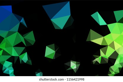 Dark Blue, Yellow vector abstract polygonal texture. Shining illustration, which consist of triangles. Brand new design for your business.