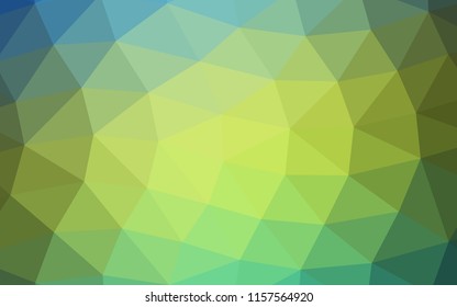 Dark Blue, Yellow vector abstract polygonal abstract polygonal. Geometric illustration in Origami style with gradient.  A completely new design for your business.
