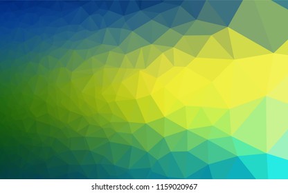 Dark Blue, Yellow vector abstract mosaic background. Shining colored illustration in a Brand new style. The best triangular design for your business.