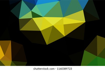 Dark Blue, Yellow vector abstract mosaic backdrop. Colorful abstract illustration with gradient. Triangular pattern for your business design.