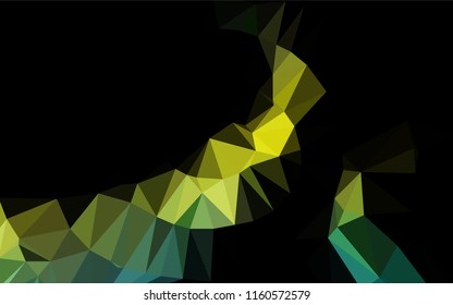 Dark Blue, Yellow vector abstract polygonal cover. Shining colored illustration in a Brand new style. Triangular pattern for your business design.
