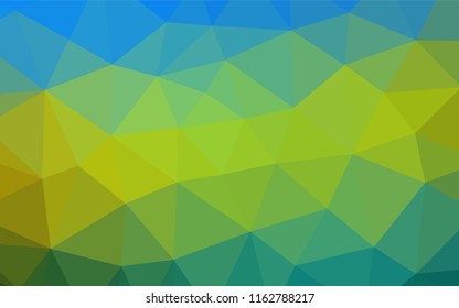 Dark Blue, Yellow vector abstract polygonal cover. Creative geometric illustration in Origami style with gradient. Brand new style for your business design.