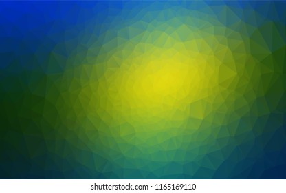 Dark Blue, Yellow vector abstract mosaic backdrop. Colorful illustration in abstract style with gradient. Brand new style for your business design.