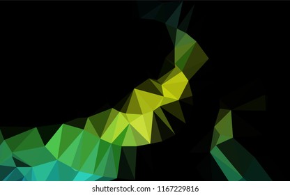Dark Blue, Yellow vector abstract polygonal texture. A completely new color illustration in a vague style. Brand new design for your business.