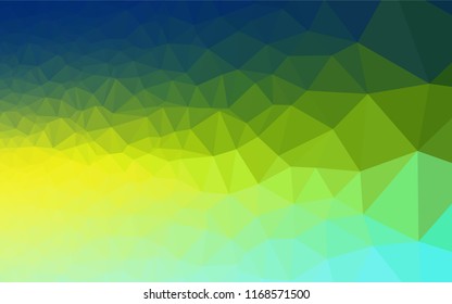 Dark Blue, Yellow vector abstract polygonal cover. Modern geometrical abstract illustration with gradient. The template can be used as a background for cell phones.