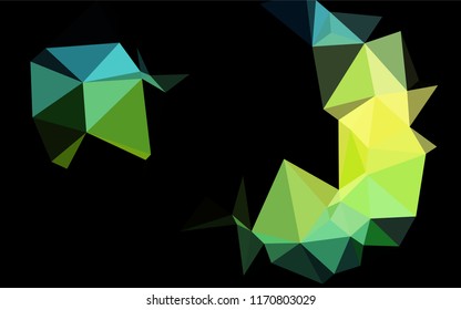 Dark Blue, Yellow vector abstract mosaic pattern. Shining colored illustration in a Brand new style. A completely new template for your business design.