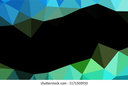 Dark Blue, Yellow vector abstract polygonal layout. Colorful abstract illustration with gradient. A completely new design for your business.